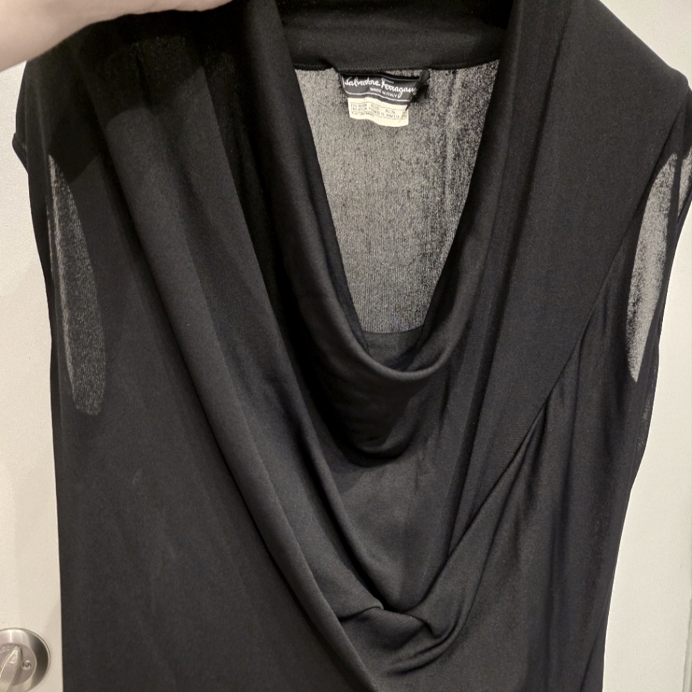 Salvatore Ferragamo Vintage Women's Dress Black Size 42